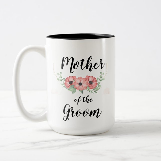 Madre de las tazas de Groom, blanco y negro (Izquierda)