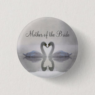 Madre de los cisnes del ~ de la novia en botón de