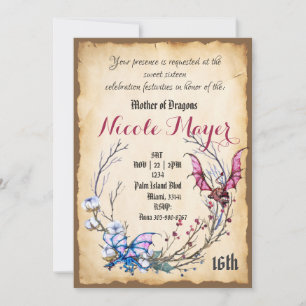 Madre de los dragones Dulce Invitación
