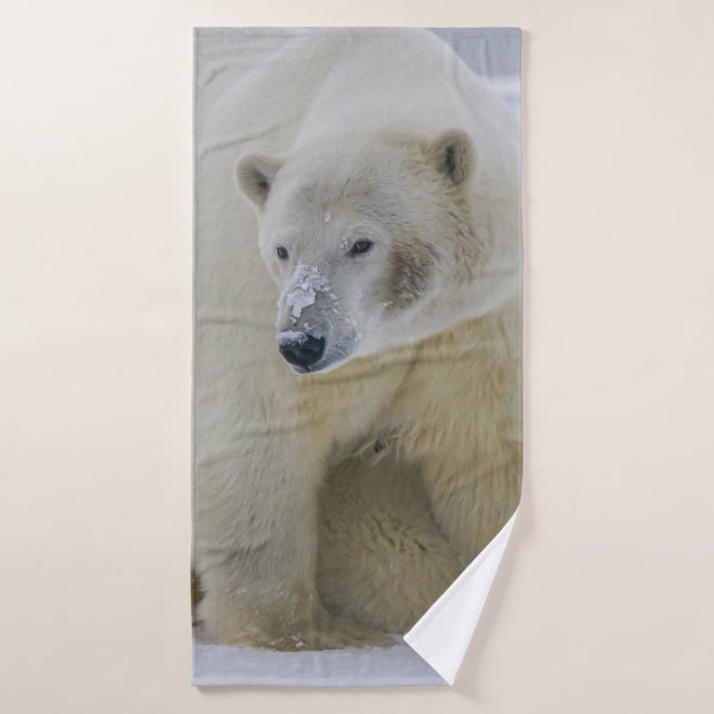 MADRE DE OSO POLAR Y CUBO AL NORTE DE ALASKA (Toalla de baño)