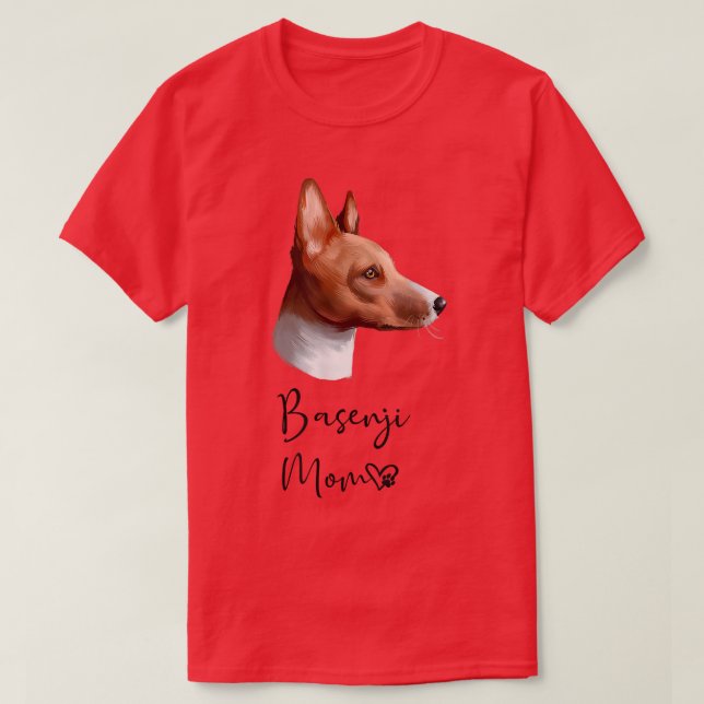 Madre de perro de Basenji, camiseta del dueño del  (Diseño del anverso)