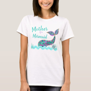 Madre de una sirena, camiseta de cumpleaños