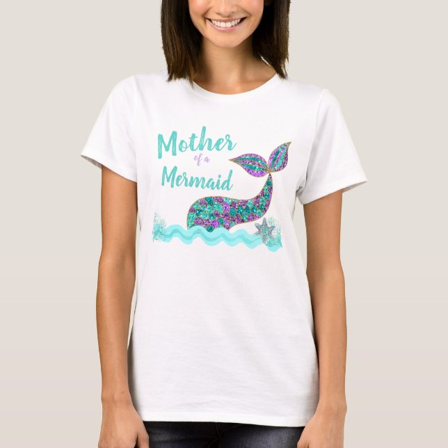 Madre de una sirena, camiseta de cumpleaños (Anverso)