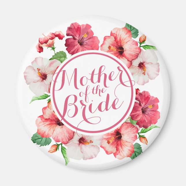 Madre del Boda de la acuarela de la novia | Imán (Frente)