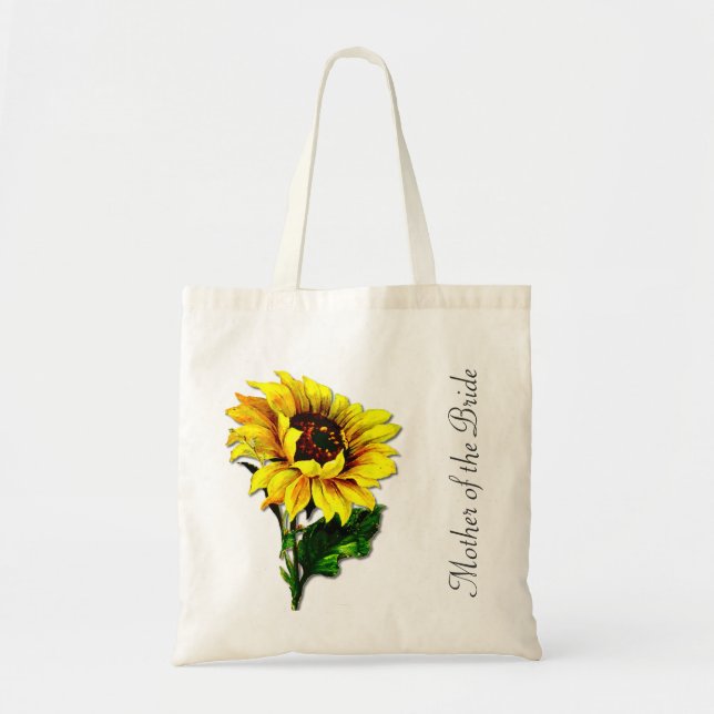 Madre del girasol de la bolsa de asas de la novia (Frente)