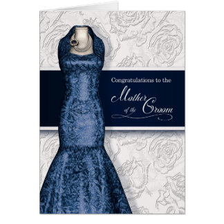 Madre del Groom felicitaciones azul de la marina