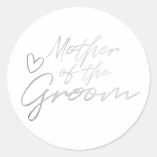 Madre del Groom - pegatina del Relieve metalizado 