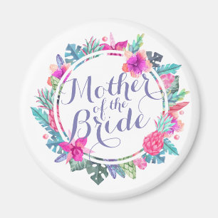 Madre del imán tropical de la boda el de la