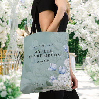 Madre del Novio Bolsa de Mano Floral Verde Salvia