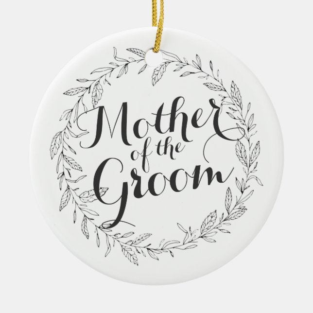 Madre del ornamento floral simple de la boda del (Frente)