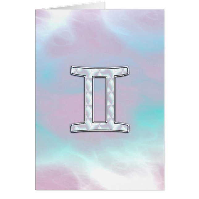 Madre del Rótulo Gemini Zodiac estilo Perla (Frente)