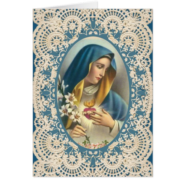 Madre desoladora Bendición Virgen María Religiosa (Frente)
