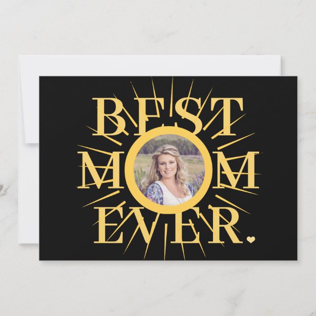 Madre dorada con luz solar multi foto tarjeta del  (Anverso)