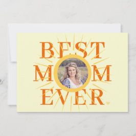 Madre dorada con luz solar multi foto tarjeta del 