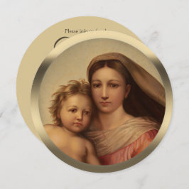 Madre dulce y bebé Invitación al bautismo CC0978