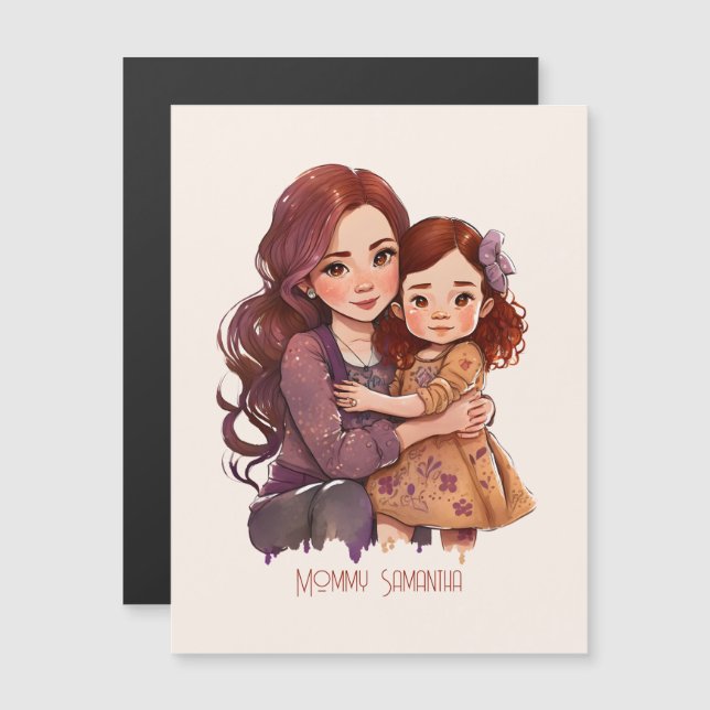 Madre e hija espárricas personalizadas (Anverso/Reverso)