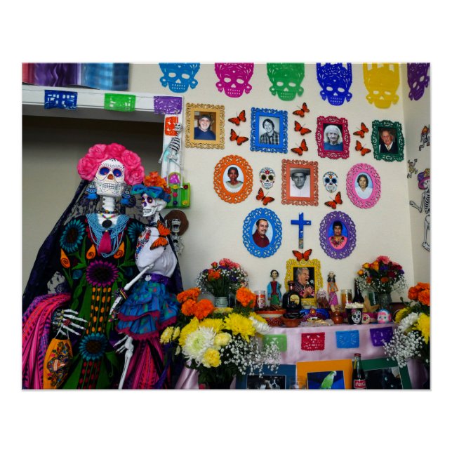 Madre e hijo de Catrina Poster de Ofrenda (Anverso)