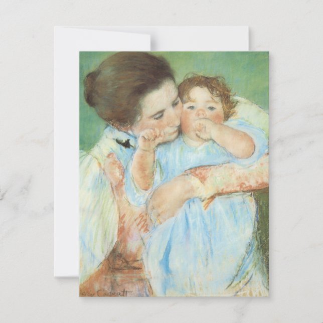 Madre e hijo por Mary Cassatt, Bella Artes de la é (Anverso)