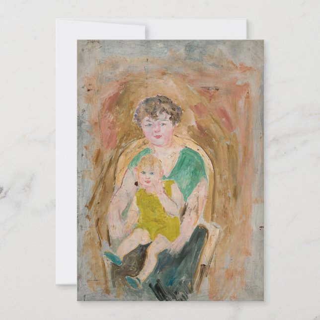 Madre e hijo | Tadeusz Makowski (Anverso)
