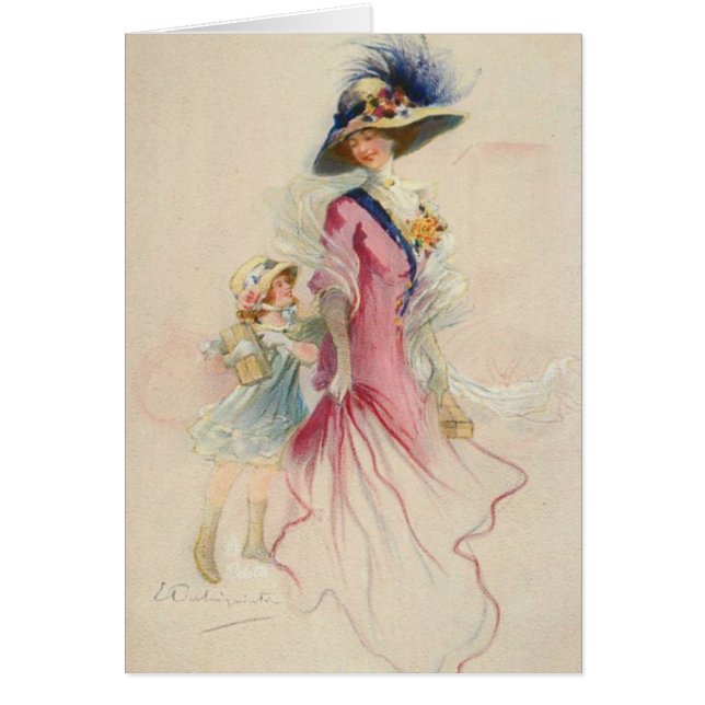 Madre e hijo vintage (Frente)