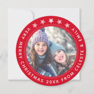 Madre hija Personalizable rojo Feliz Navidad