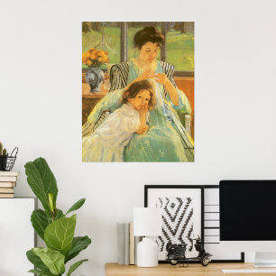 Madre joven masticando por Mary Cassatt, arte vint