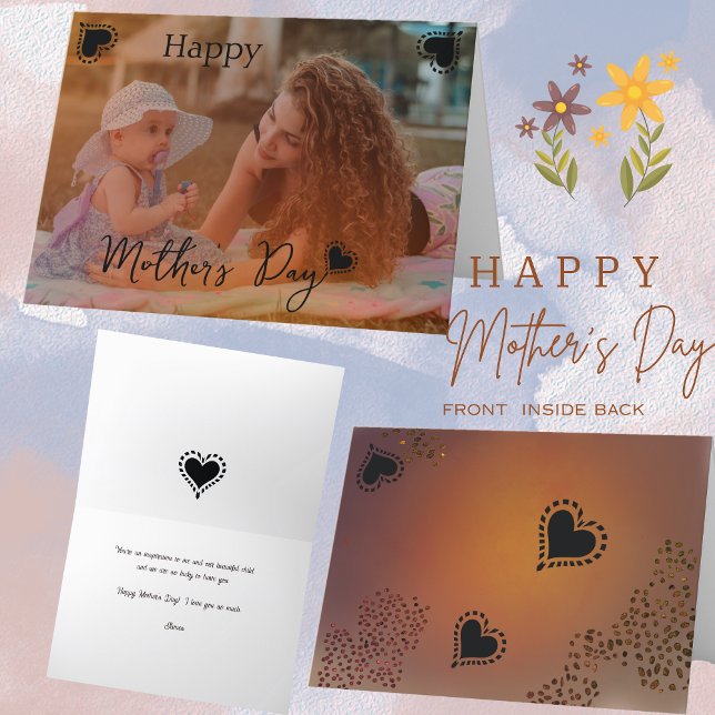 Madre jugando con una tarjeta de foto para un niño ( Mother playing with a child Photo Card )