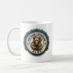 Madre leona. Taza de café de Escocia