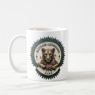 Madre leona. Taza de café de Escocia