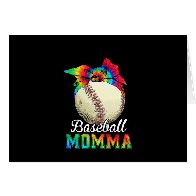 Madre mami de béisbol cumpleaños (Anverso (Horizontal))