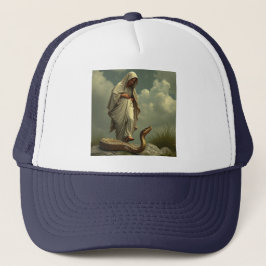 Madre María enseñando sobre el sombrero camionero 