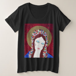 Madre María más camiseta tamaño sobre negro