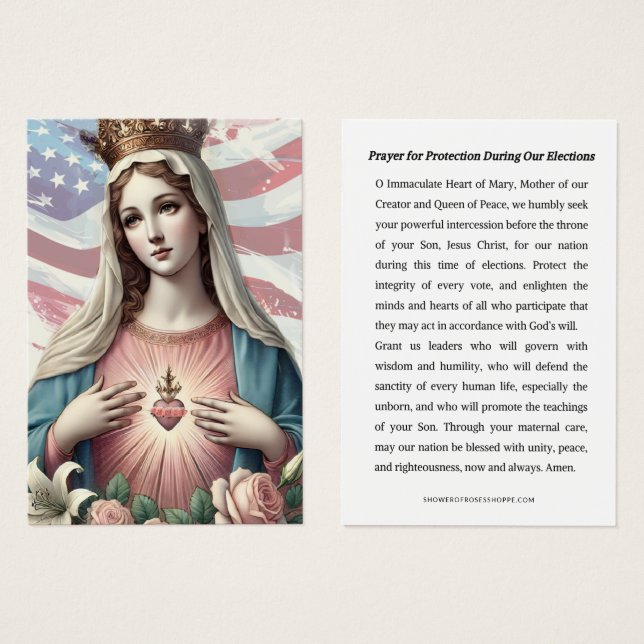 Madre María Oración Por Elecciones De Protección (Anverso y reverso)