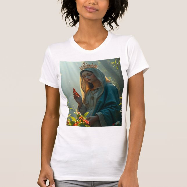 Madre María Reina de la camiseta de las mujeres de (Anverso)