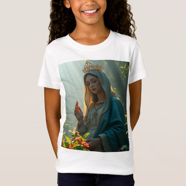 Madre María Reina de la camiseta del Chica del cie (Anverso)