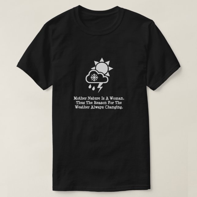 Madre Nata Camiseta Cambiante De Clima (Diseño del anverso)