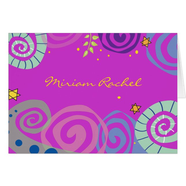 MADRE NATURALEZA SWIRL Bat Bar Mitzvah Gracias Tar (Anverso (Horizontal))