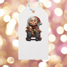 Madre Navidades II Etiquetas de regalo blancas