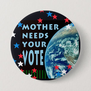 Madre necesita tu voto botón grande