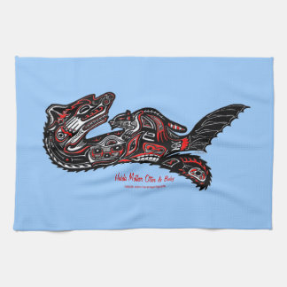 Madre Otter y bebé Haida Art Kitchen toalla de té