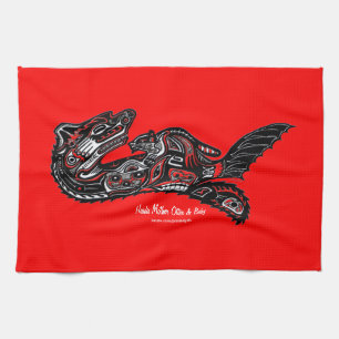 Madre Otter y bebé Haida Art Kitchen toalla de té