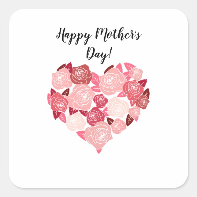 Madre pegatina cuadrada (Anverso)