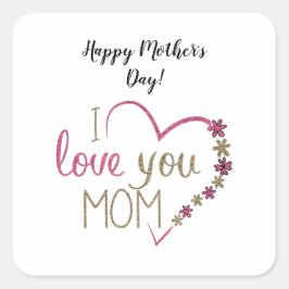 Madre pegatina cuadrada