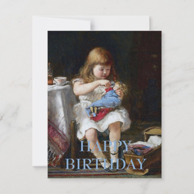 Madre pequeña ansiosa con muñeca (Anverso)