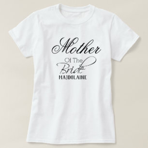 Madre personalizada de la camiseta de la novia