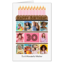 Madre Personalizado Gran Tarjeta de Cumpleaños 40