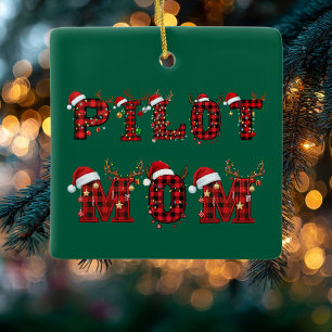 Madre Piloto Navidad Letras Luces Adornos Divertid