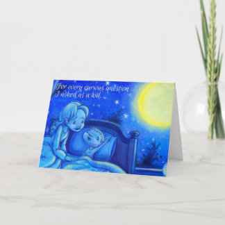 Madre, ¿qué es la luna? Tarjeta del día de la madr