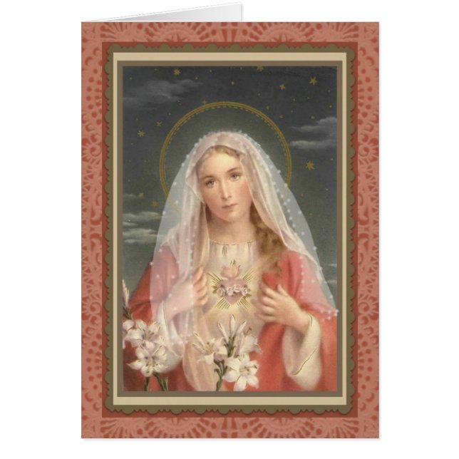 Madre religiosa Virgen María Vintage Católica (Frente)