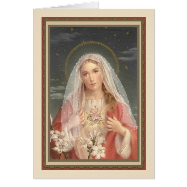 Madre religiosa Virgen María Vintage Católica (Frente)